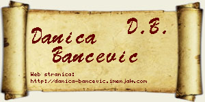 Danica Bančević vizit kartica